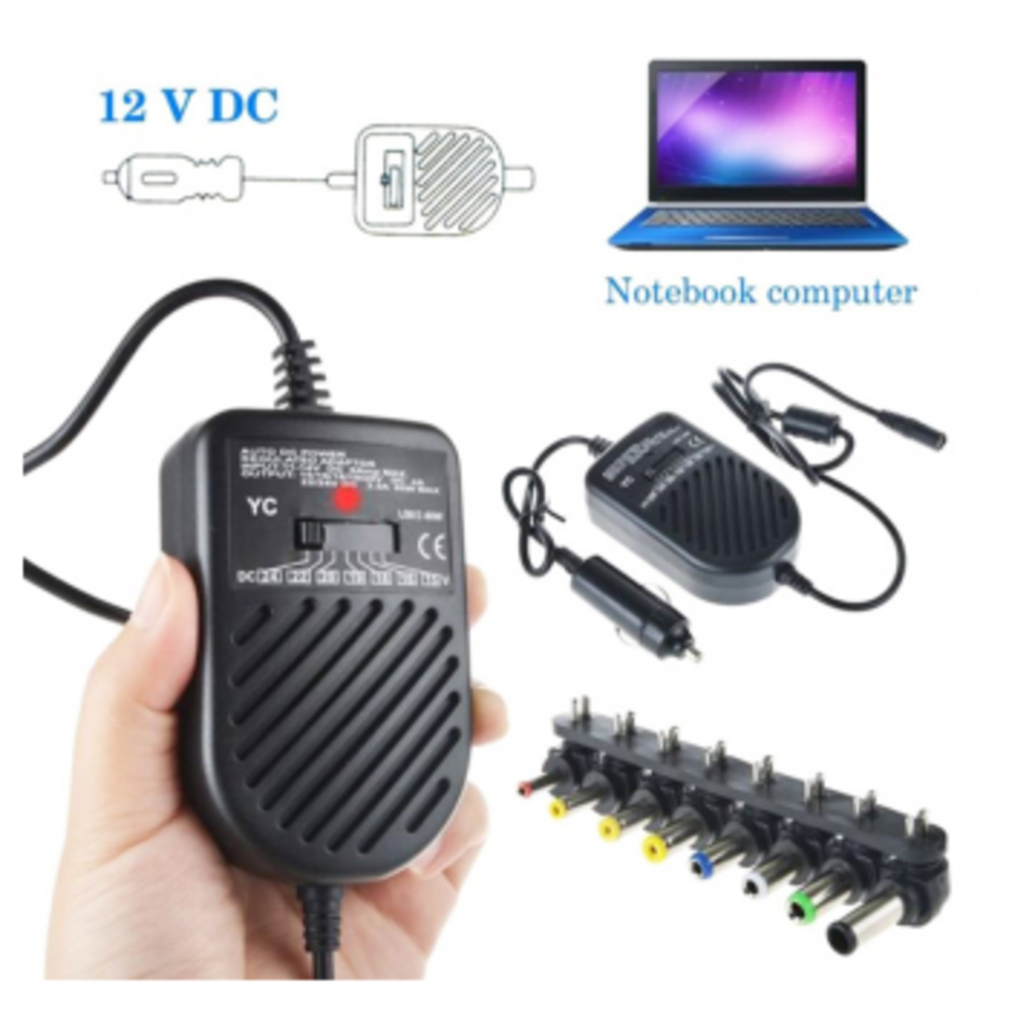 Univerzalni auto punjac za laptop 80W