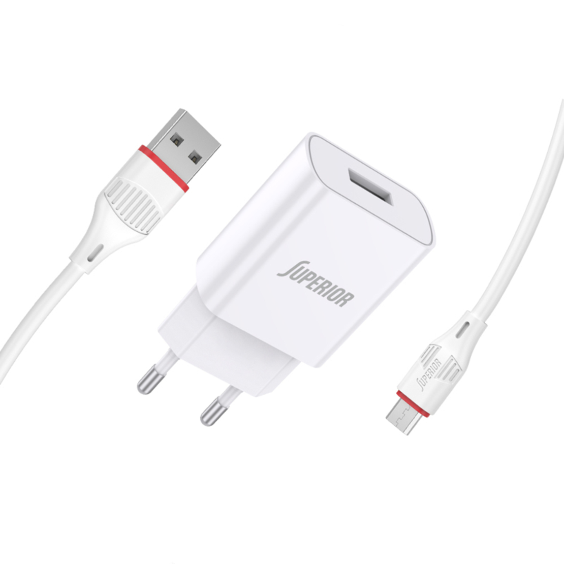 Kucni punjac Superior SU-P100 10.5W 2.1A Micro beli