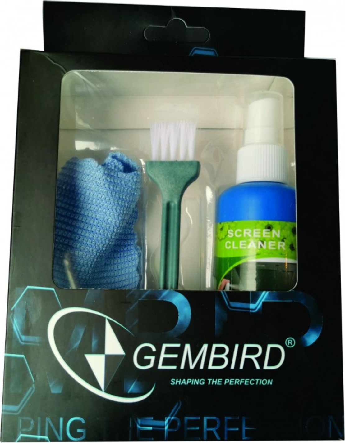 CK-LCD-005 * Gembird Cleaning set 3 in 1, fluid 100ml + brush + towel, set za ciscenje