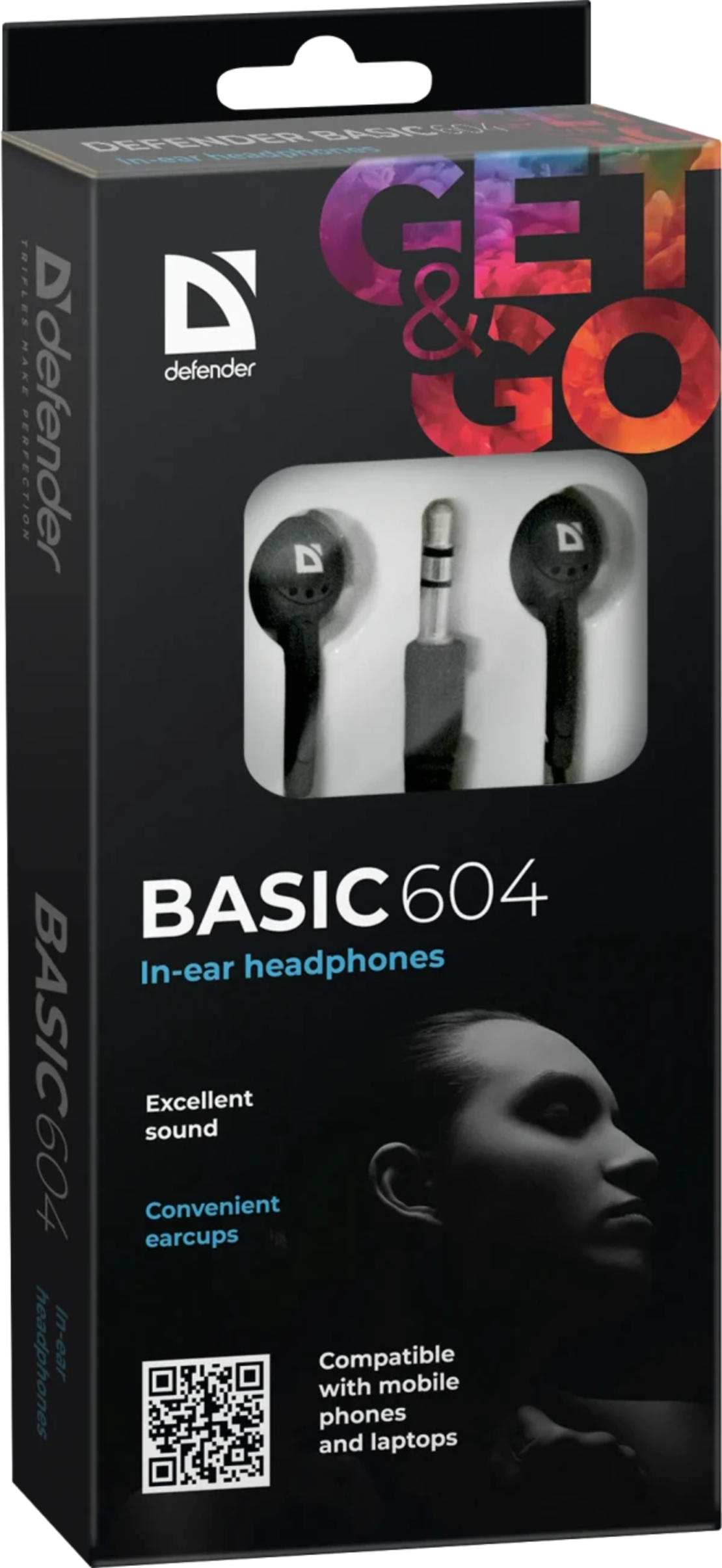 Slušalice bubice Defender Basic 604, crne