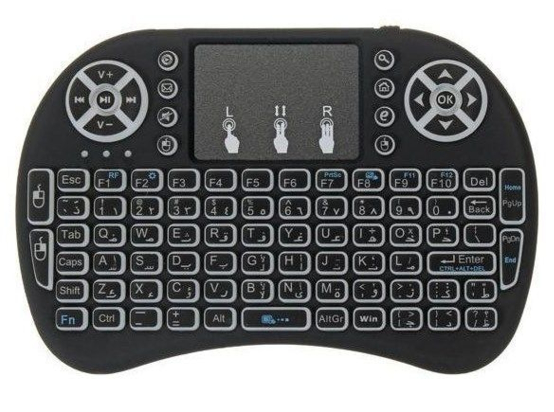 GMB-I8 ** Gembird 2.4GHz Wireless gaming Mini keyboard backlight and TOUCH, punjiva bat. BL-5C (519)