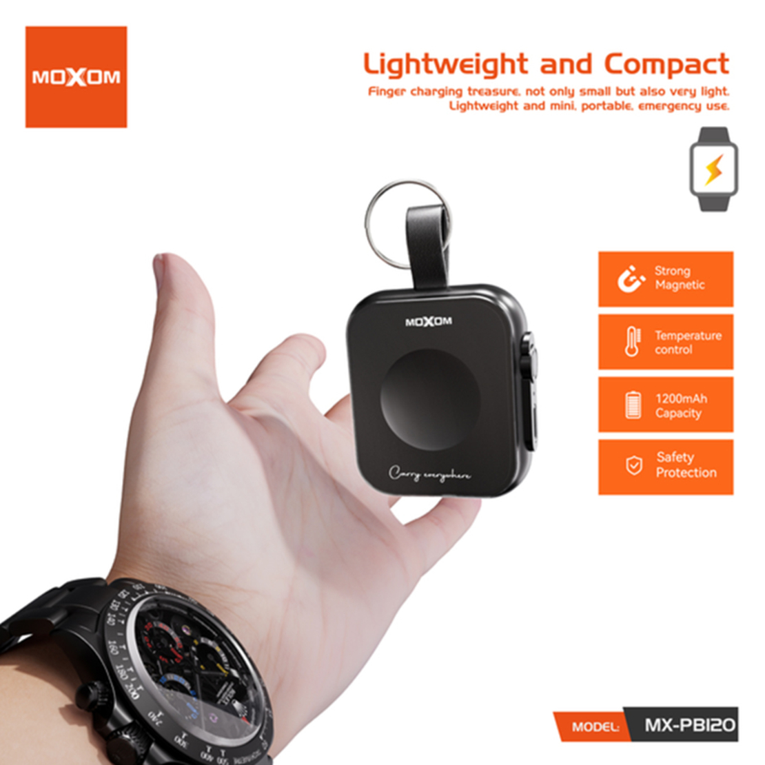 Power bank za smart watch MOXOM MX-PB120 2500mAh