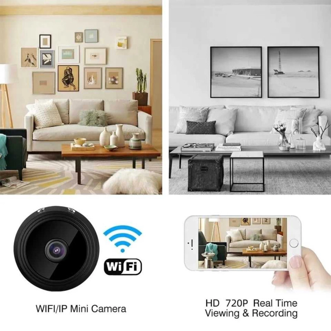 Mini Wireless Kamera 1080P A9 crna