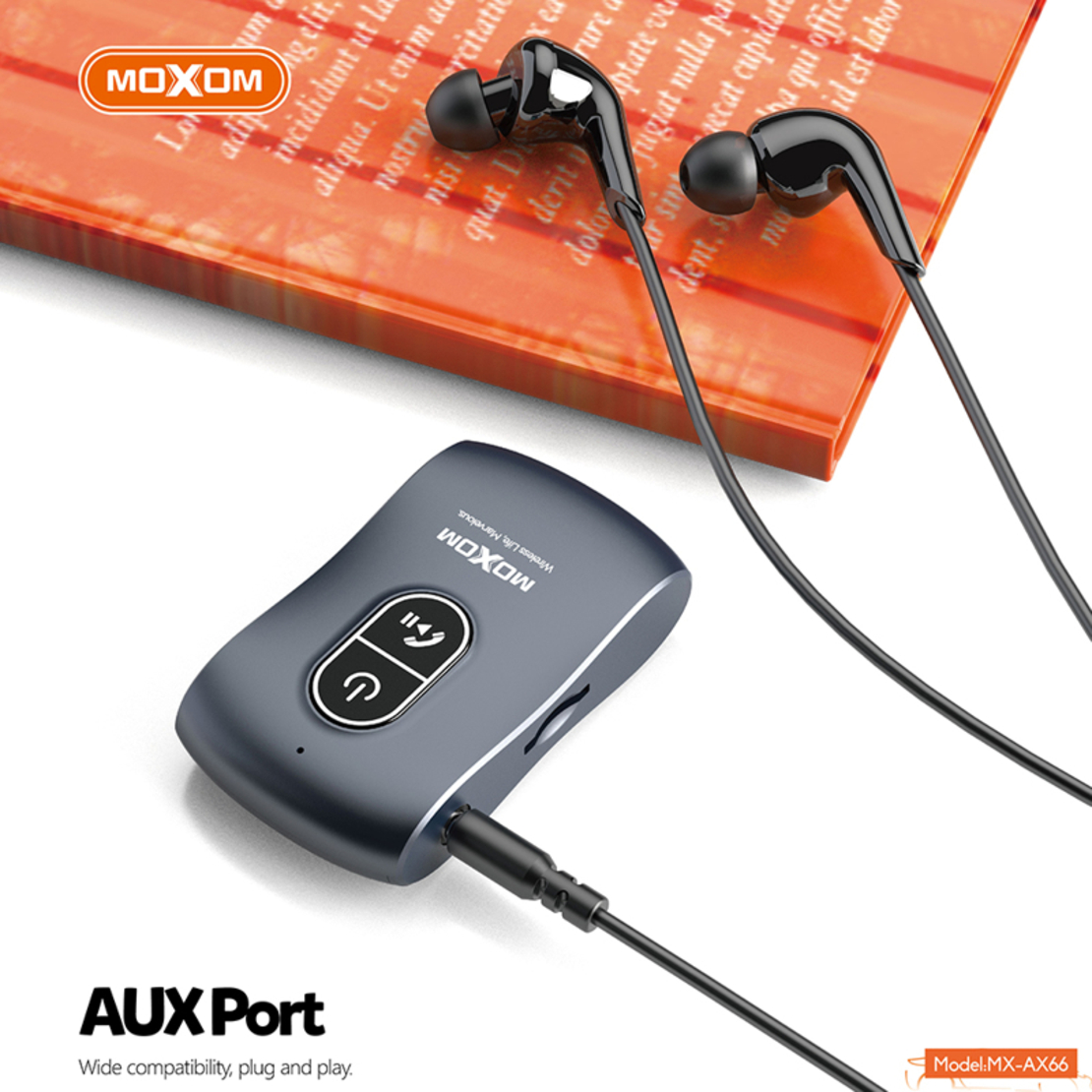 Bluetooth Receiver za auto Moxom MX-AX66 crni