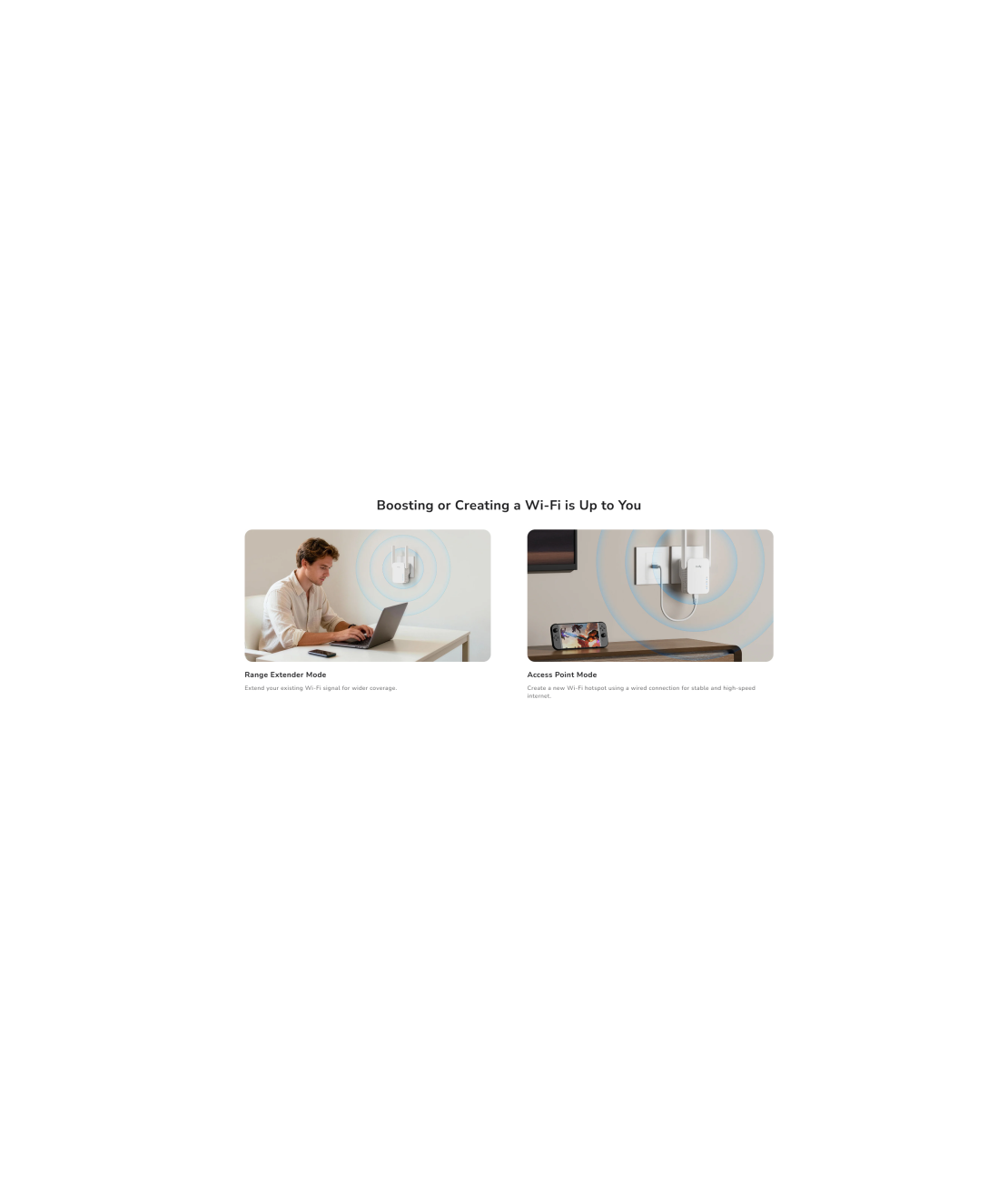 Cudy RE300, N300 Mesh Wi-Fi Range Extender,2.4 GHz Wi-Fi Speed, 300 Mbps