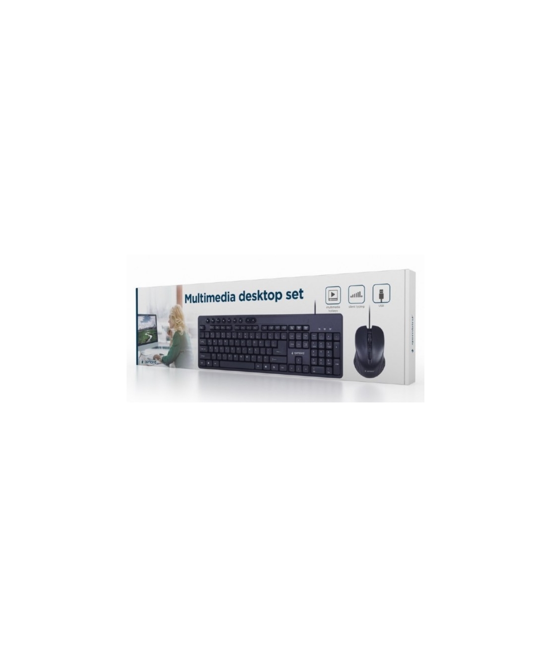 KBS-UM-04 Gembird Multimedia set mis + tastatura crni US layout A