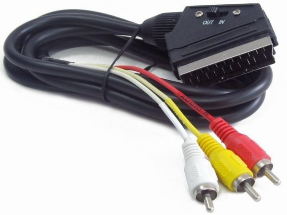 Gembird Bidirectional sa prekidacem RCA to SCART audio-video cable, 1.8 m FO