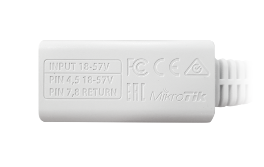 MikroTik Passive Gigabit PoE adapter sa LED