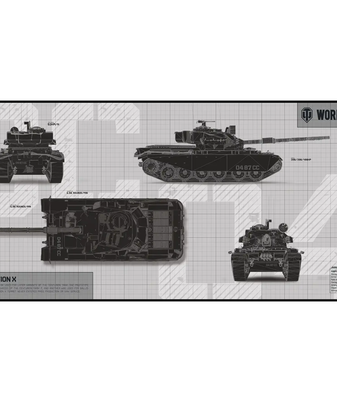 YPM WT90 Podloga za stol za igre DEFENDER
