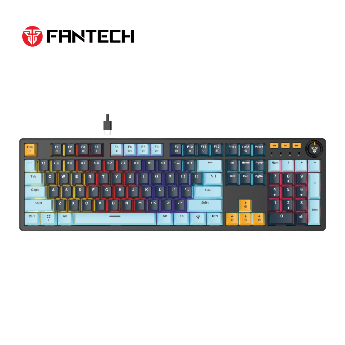 Gejmerska mehanicka tastatura Fantech MK893S ATOM107S Navy Blue switch