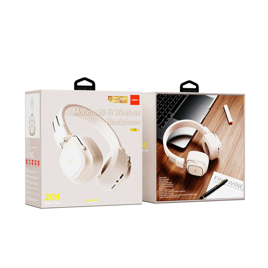 Slusalice bluetooth Moxom MX-WL88 krem