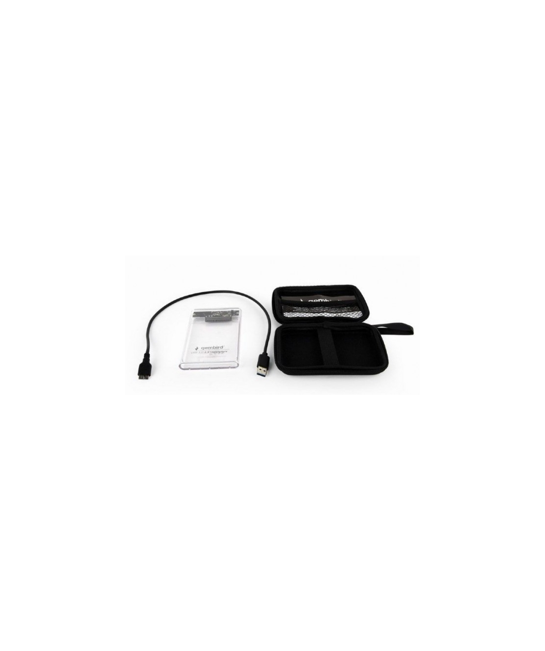 EE2-U3S-6 Gembird USB 3.1 Externo kuciste za 2.5 SATA hard diskove, Type-C, bruseni aluminium,crno