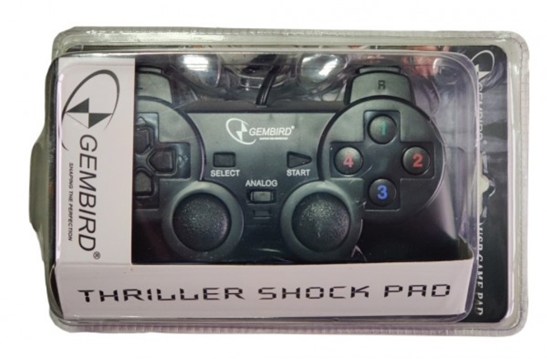 embird USB 2.0 analog vibration gamepad black