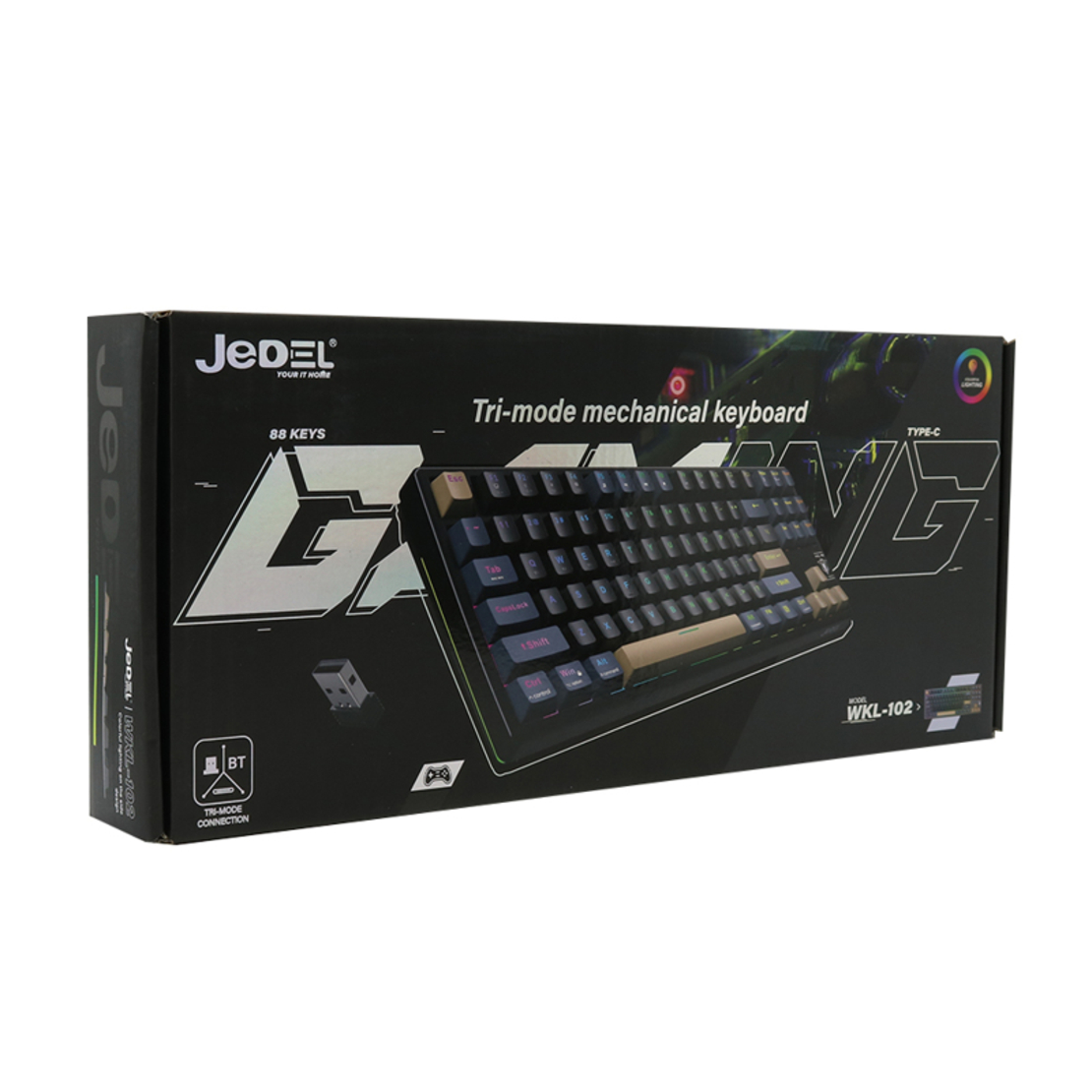 Tastatura mehanicka - Triple mode (Bluetooth, wireless, wired) WKL-102 crna JEDEL