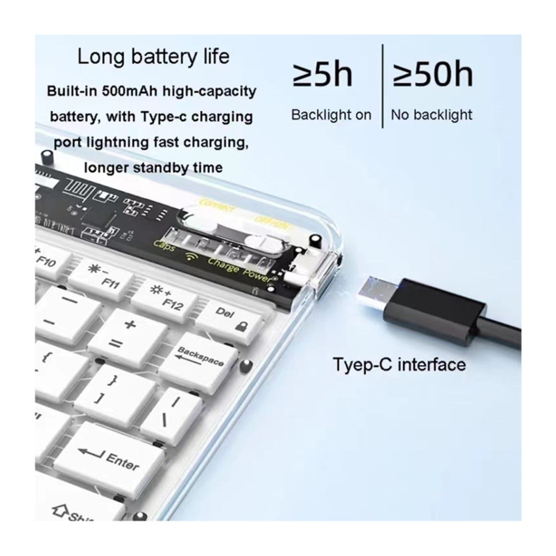 Tastatura multifunkcionalna bezicna MP plava
