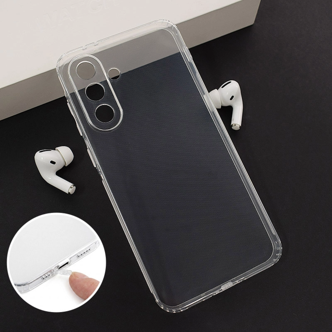 Maska Skin Silikon with pluggy za Samsung A37 5G/ A376B transparent