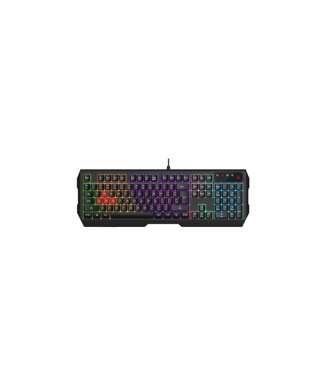 A4-B135N A4Tech Bloody Gejmerska svetleca tastatura(NEON LED), black, USB, US layout