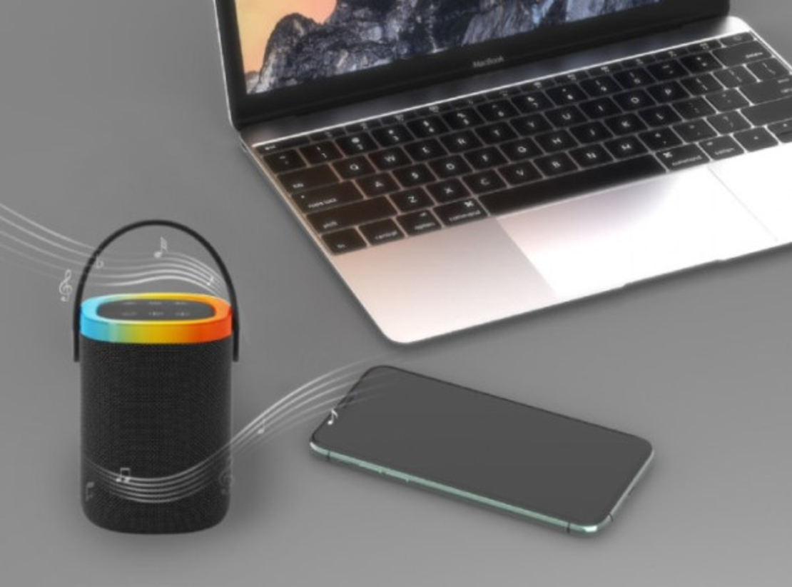 SPK-BT-LED-06 Gembird Portable Bluetooth LED speaker, 10W, BT, FM, USB, Handsfree, Black