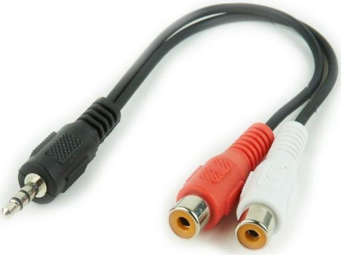 Gembird 3.5mm stereo plug to 2 RCA (cinca) sockets audio kab 0.2m
