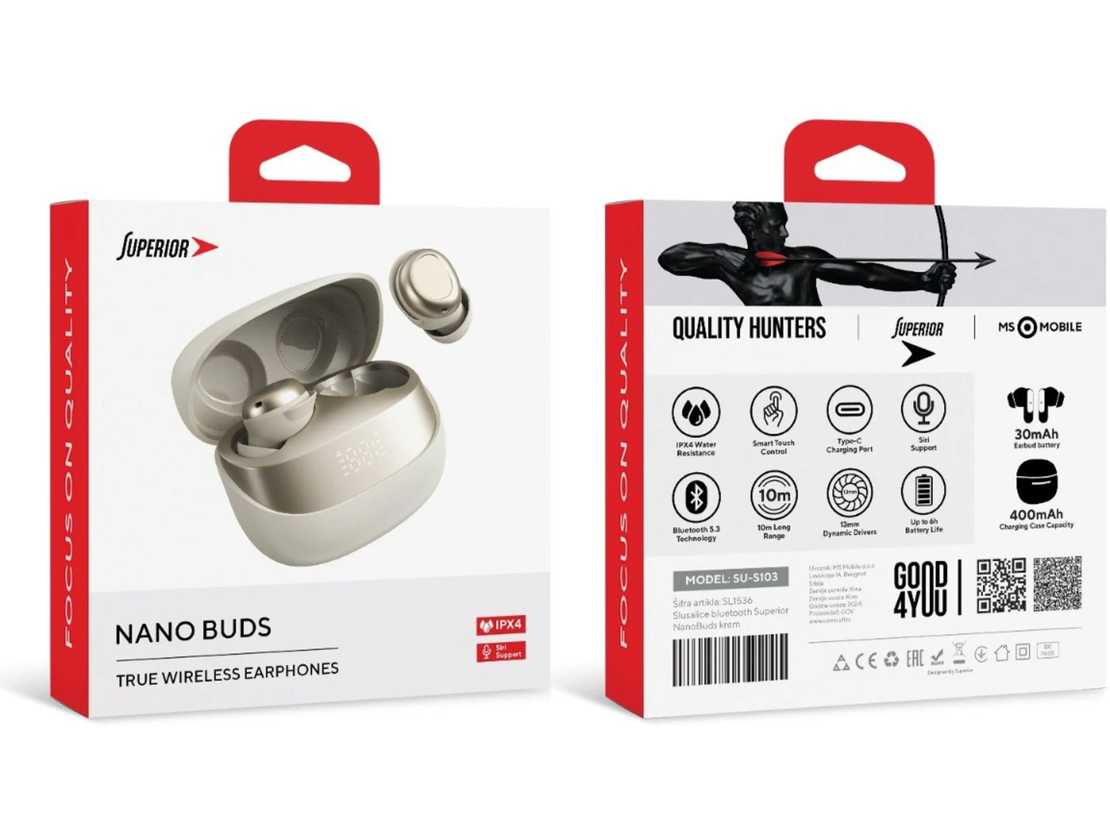 Superior Bluetooth slušalice Nano buds SL1536 SU-S103