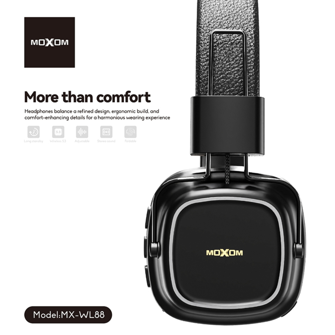 Slusalice bluetooth Moxom MX-WL88 krem