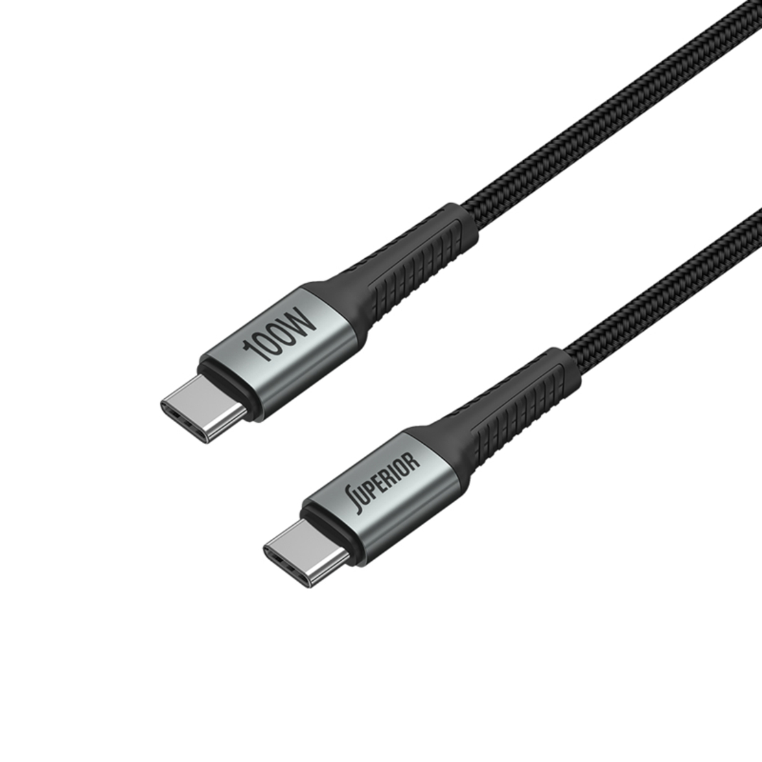USB data kabal Superior SU-K101 pleteni 27W 3A Type C na Lightning 1m crni