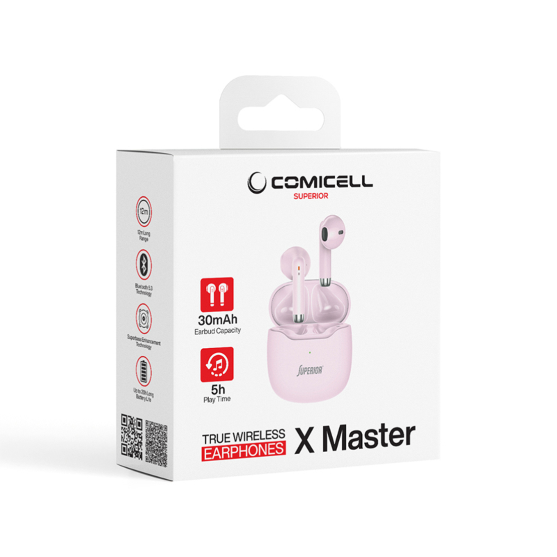Slusalice bluetooth Comicell Superior X Master pink