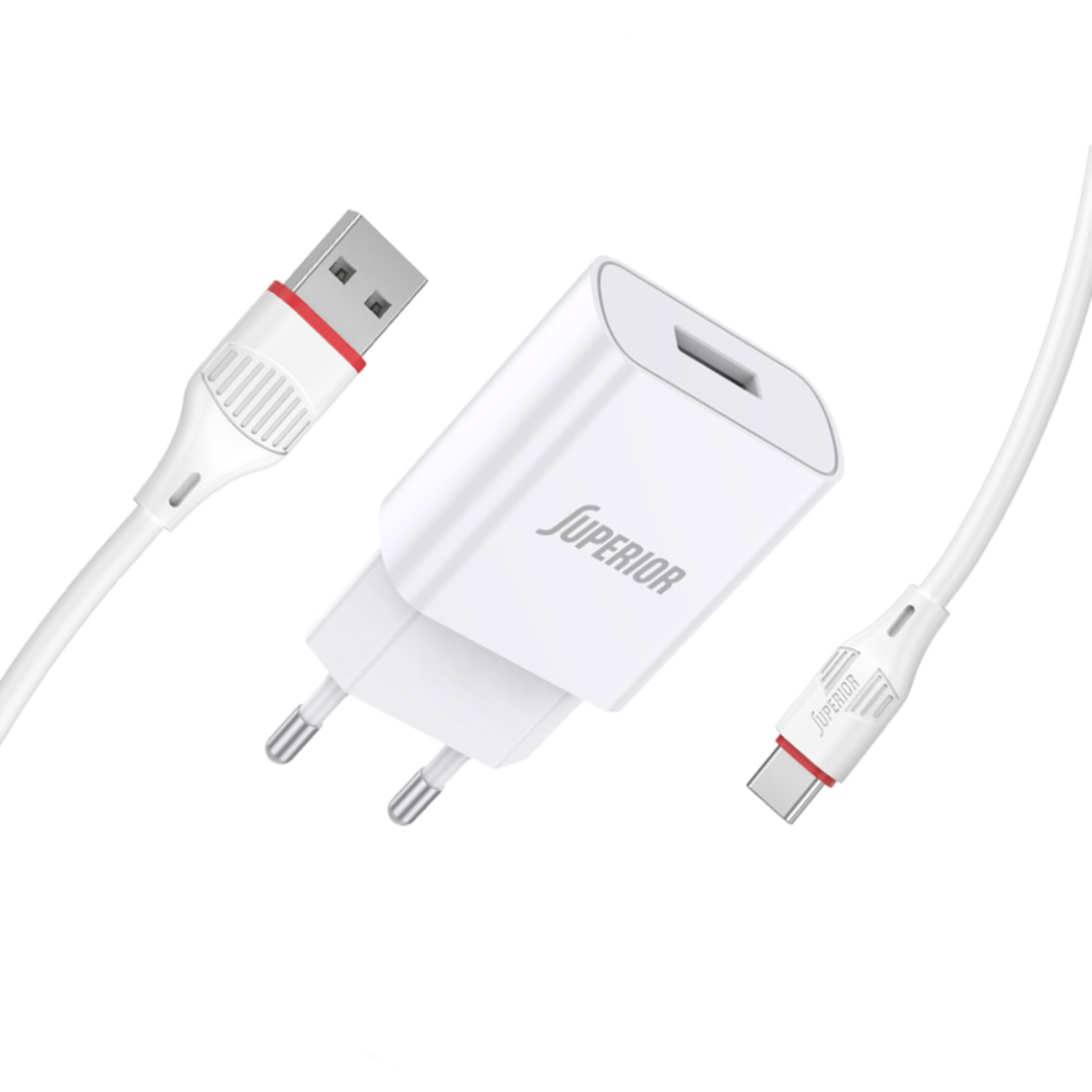 Kucni punjac Superior SU-P100 10.5W 2.1A Type C beli