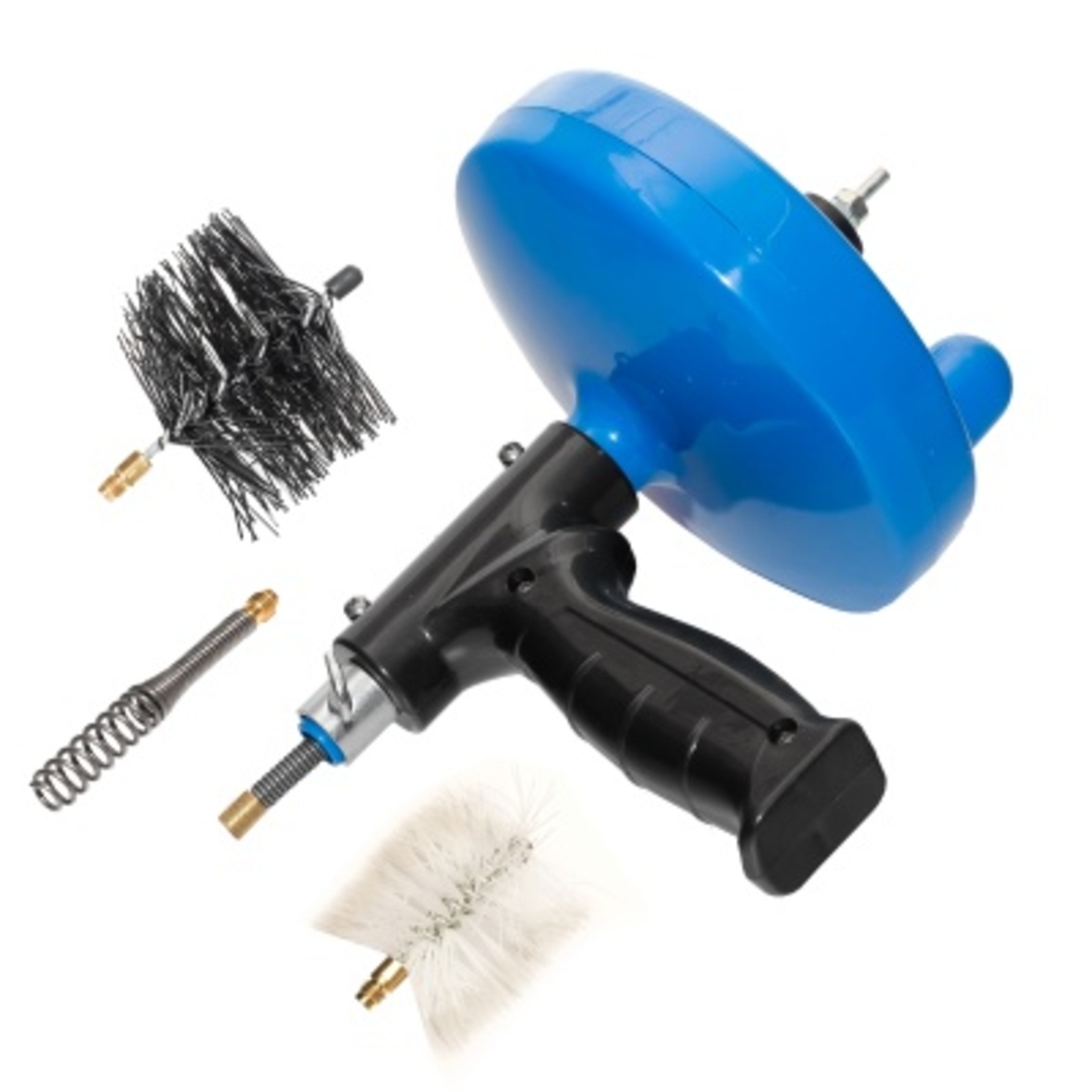 Вертушка для удаления засоров в трубах до Ø 50 мм длиной до 4,6 м, пластиковый барабан