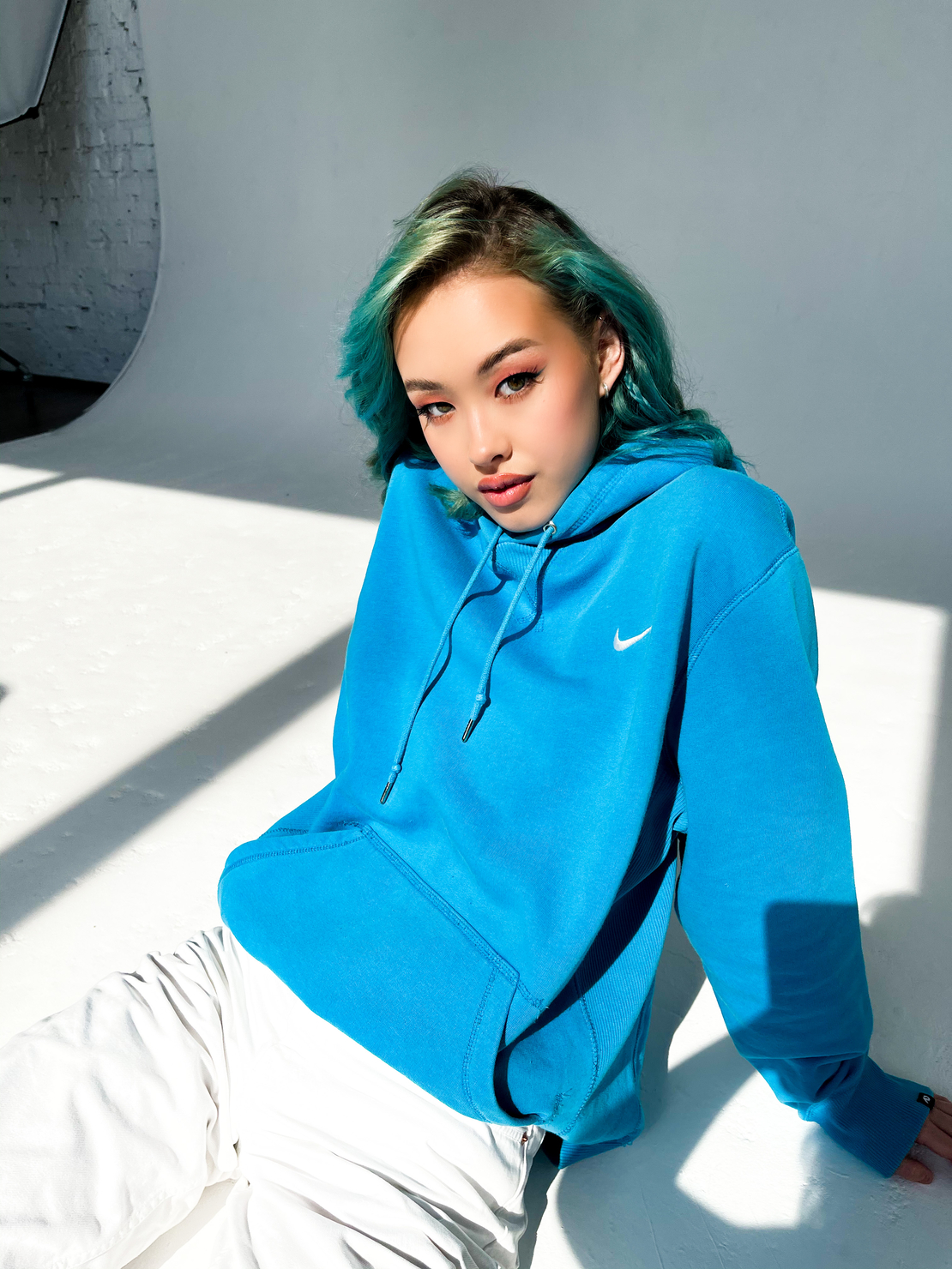 Teal nike pullover shop