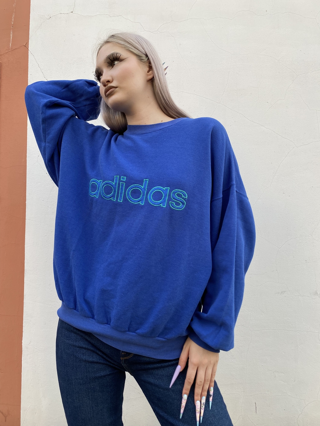 Adidas crew neck vintage hot sale