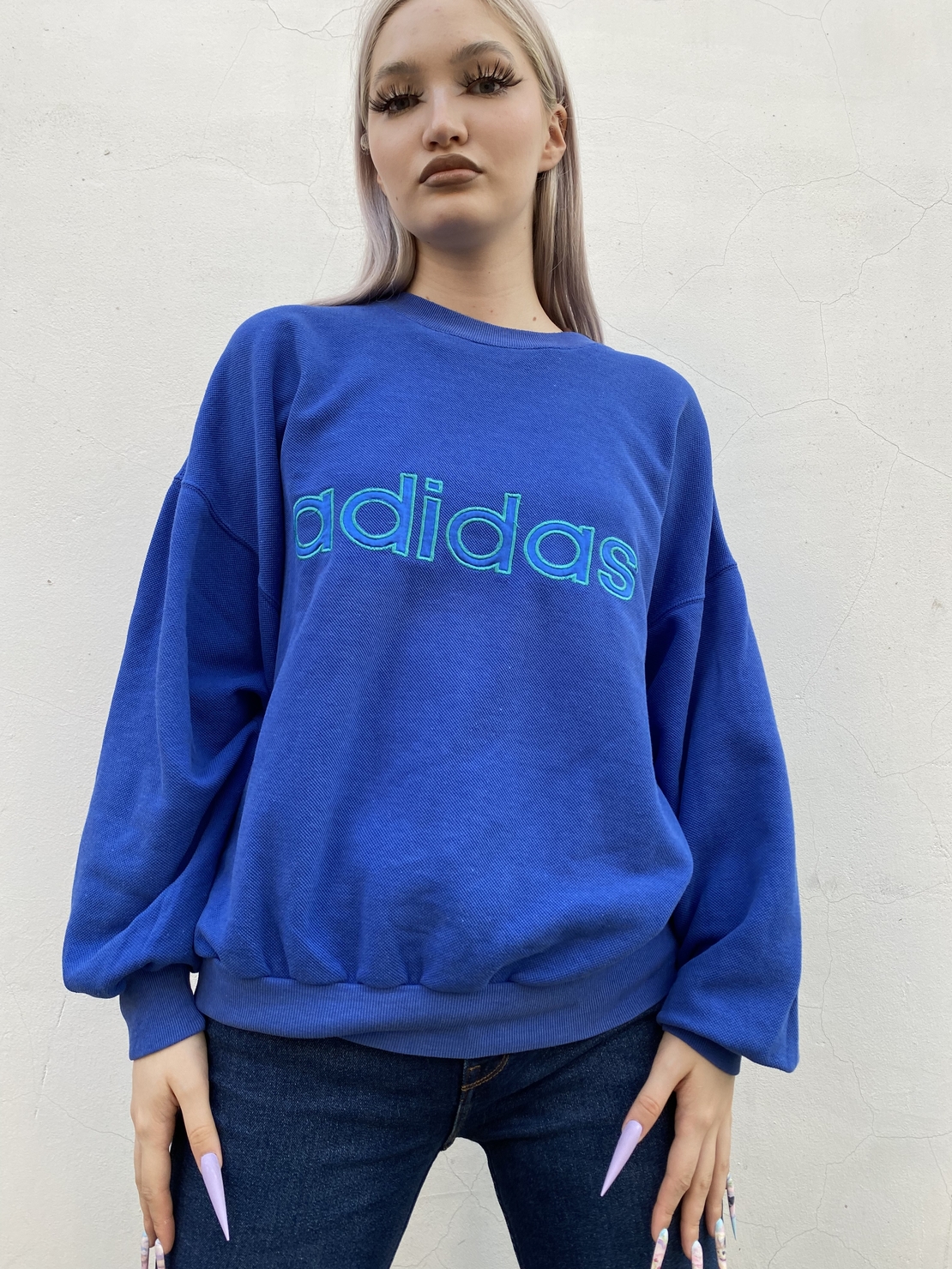 Vintage adidas crewneck discount