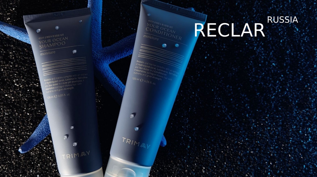 Шампунь (бессульфатный) протеиновый c морским комплексом TRIMAY Your Ocean Shampoo Moisture (Protein) (120 ml)