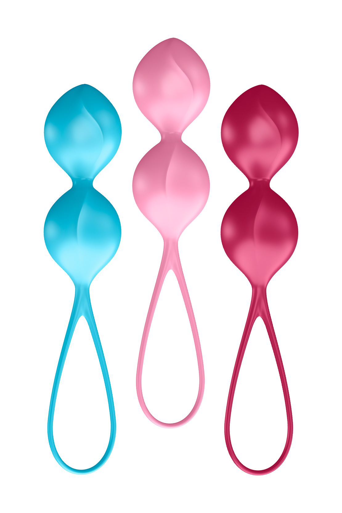 Набор вагинальных шариков Satisfyer  Balls C03 Double, силикон, ассорти, Ø 3 см.