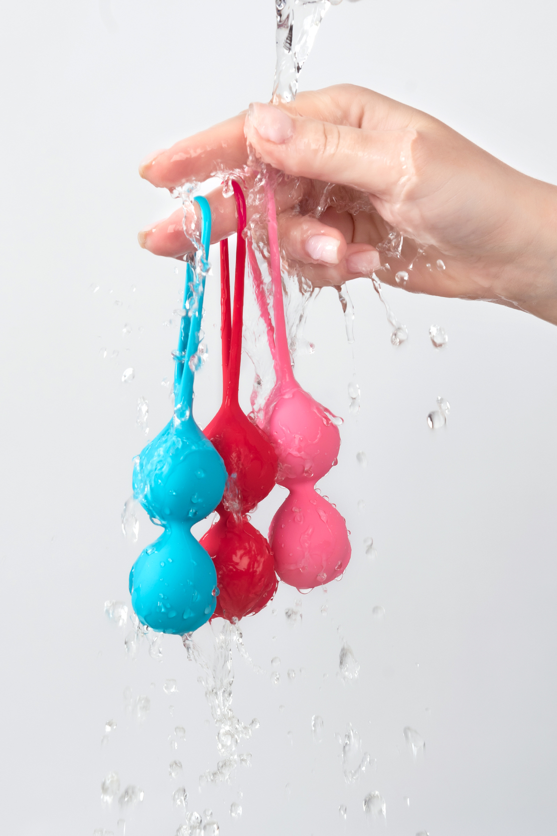 Набор вагинальных шариков Satisfyer  Balls C03 Double, силикон, ассорти, Ø 3 см.