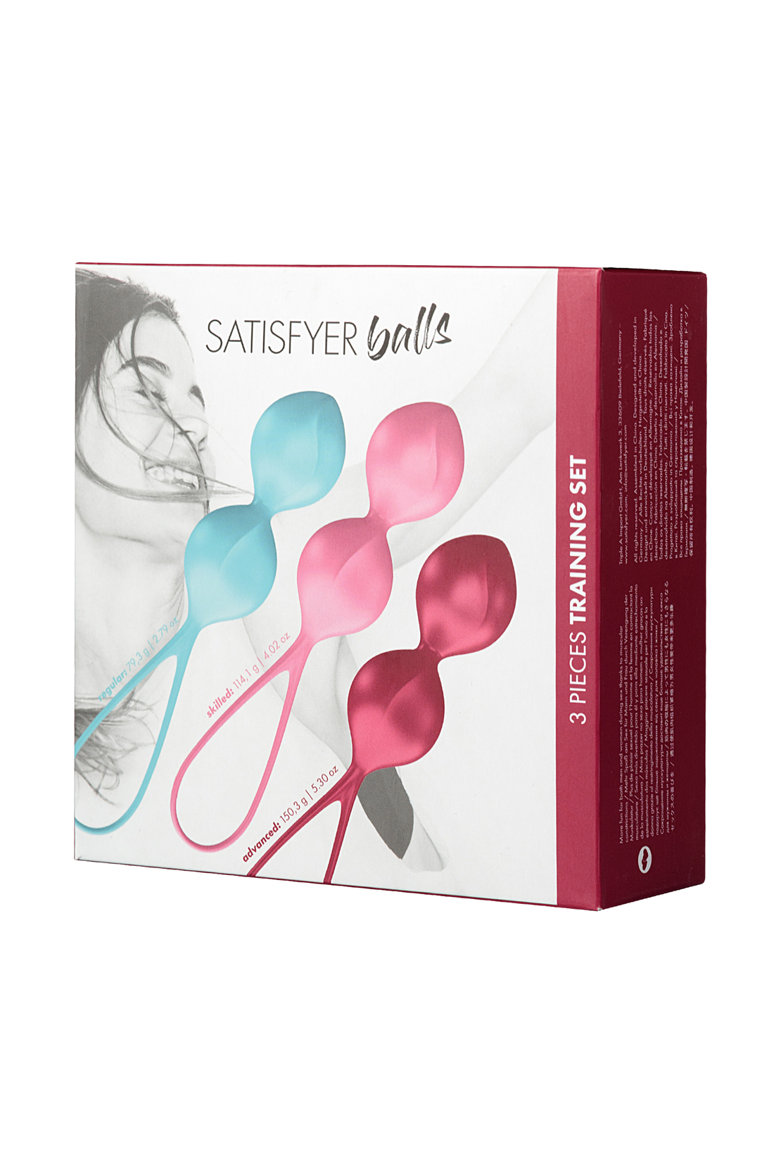Набор вагинальных шариков Satisfyer  Balls C03 Double, силикон, ассорти, Ø 3 см.