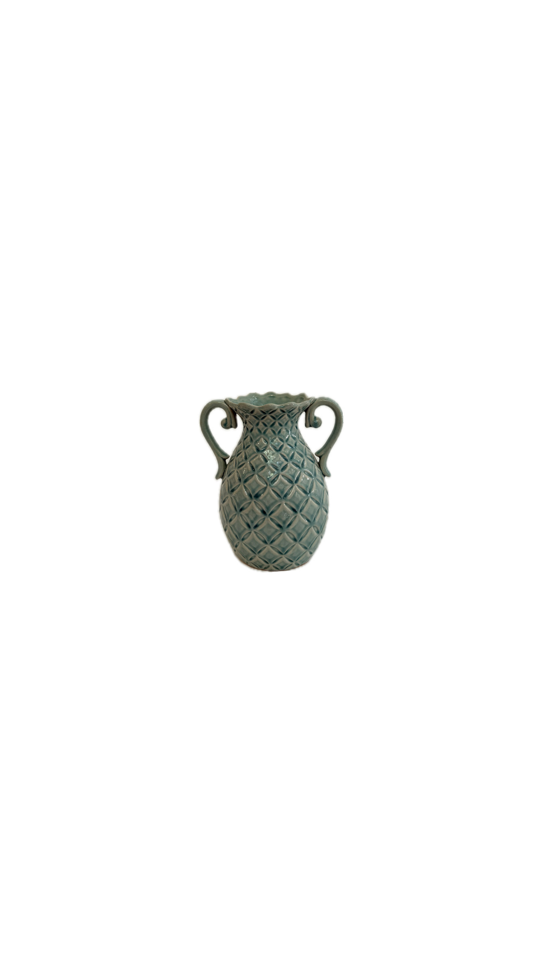 GEOMETRIC ART VASE OVAL SHAPE FLORAL