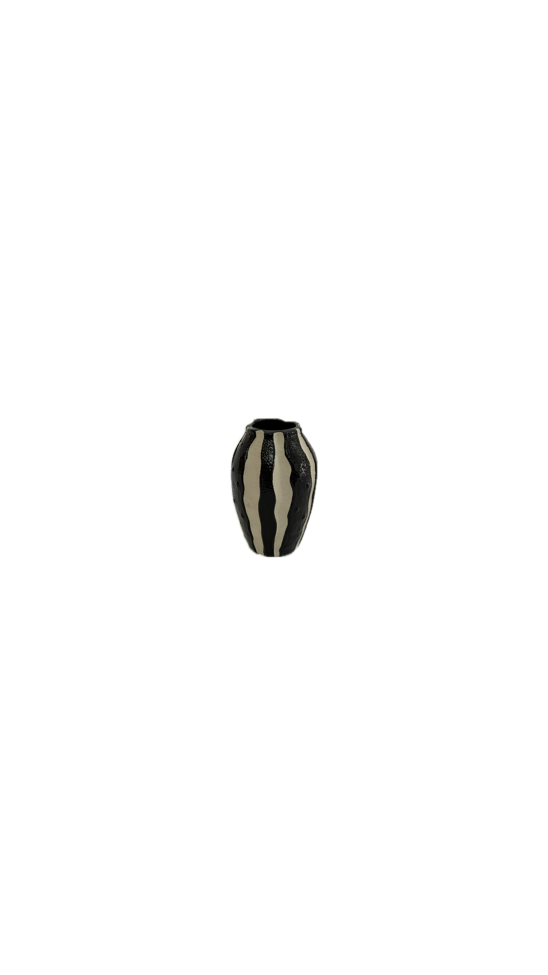 VERTICAL STRIPE CERAMIC VASE