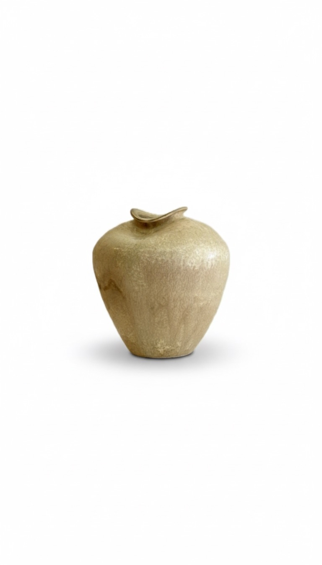 CERAMIC RUSTIC POT VASE - BEIGE