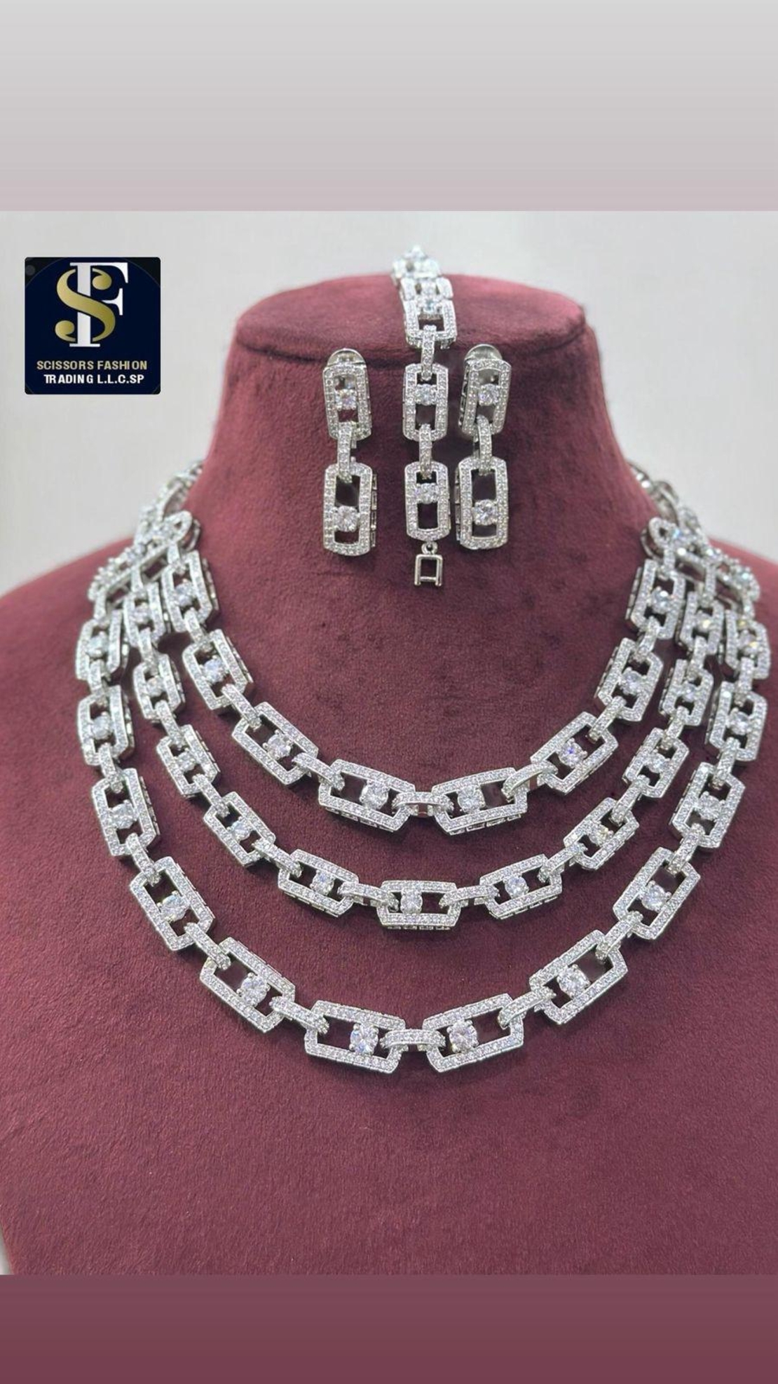 American Diamond Necklace Set