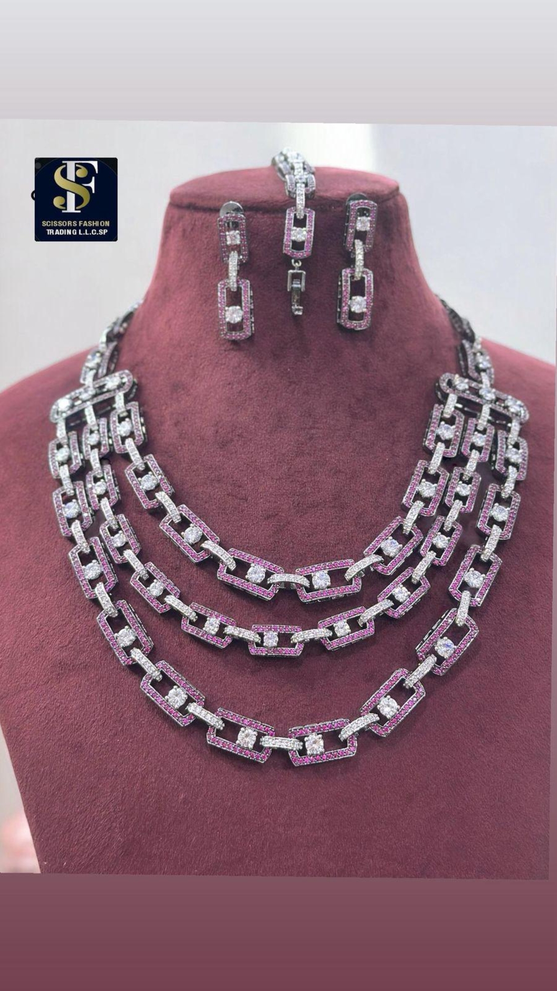 American Diamond Necklace Set