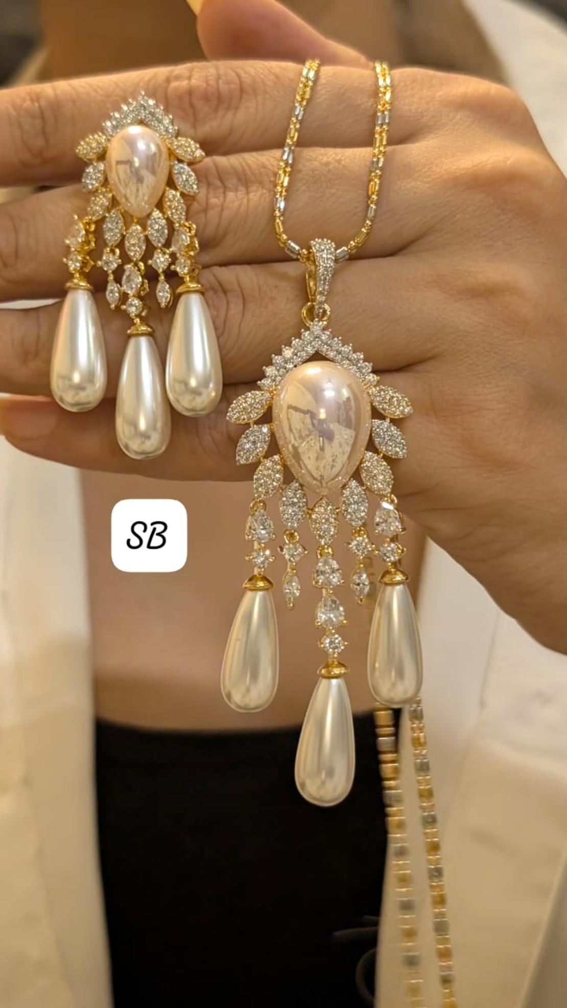 pearl pendant set