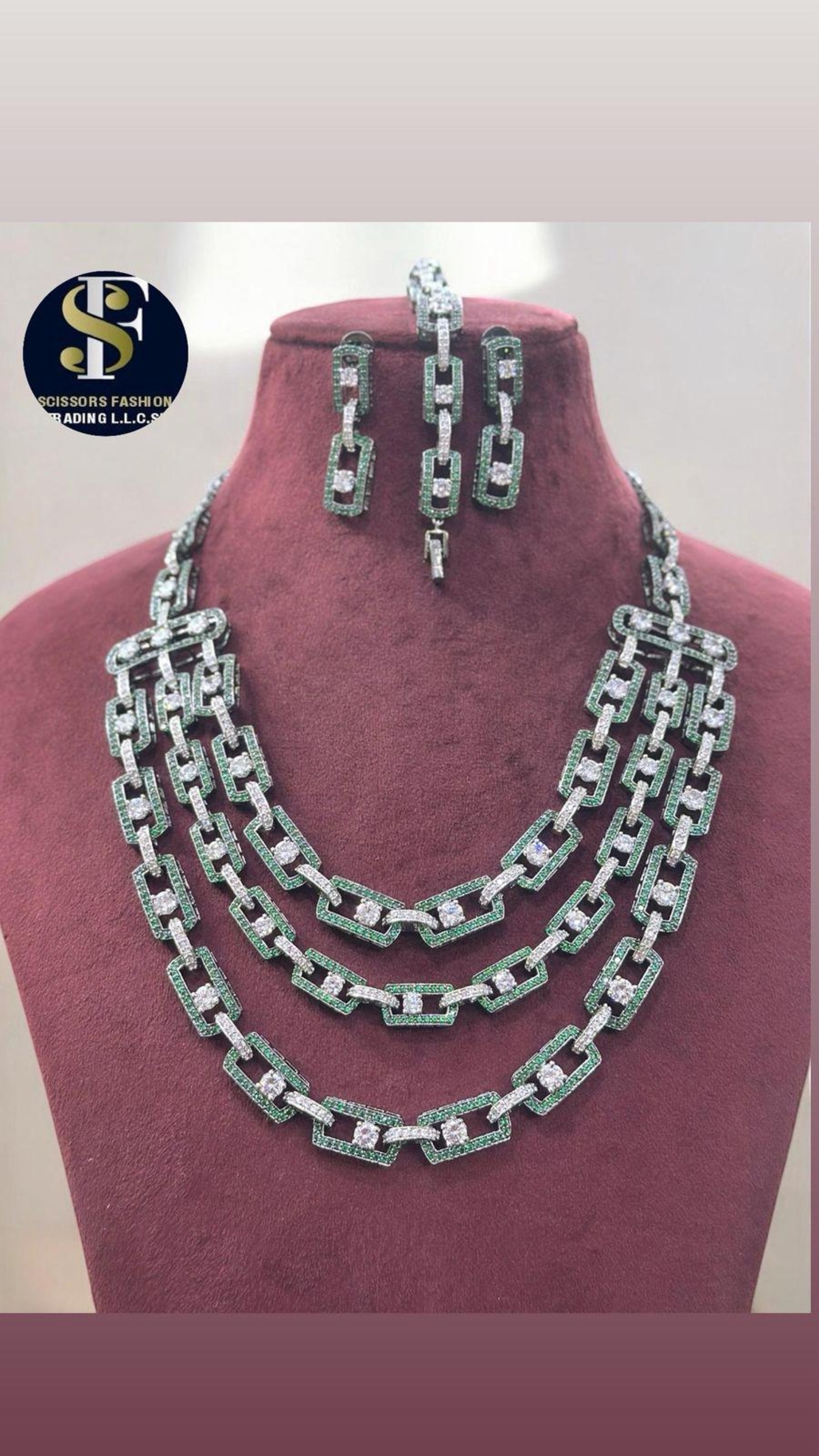 American Diamond Necklace Set