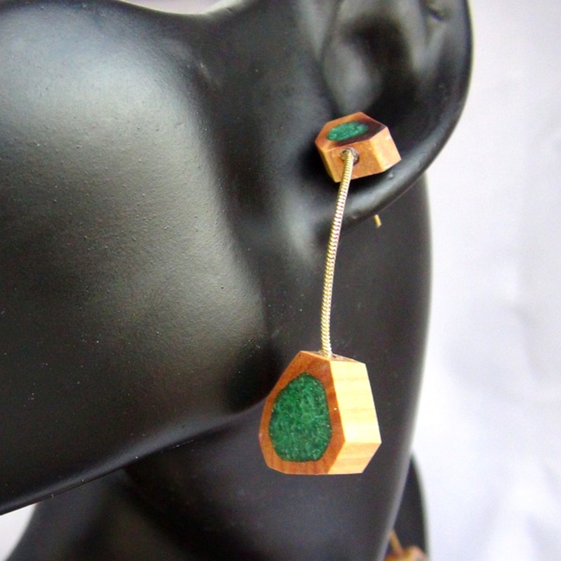 Thurayya Sandalwood Drop Earrings