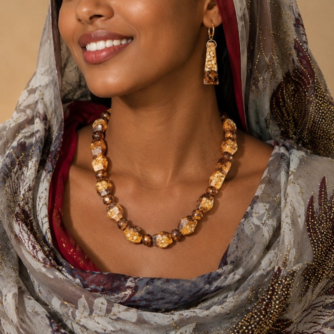 Mahlab Sandalwood, Musk & Mahlab Necklace