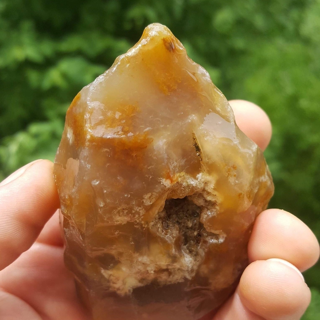 Rare Carnelian Yellow Moss Agate with Opal and Chalcedony