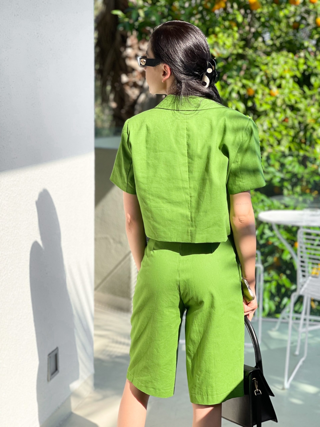 Pastel green shorts