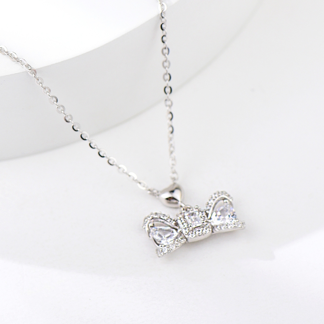 Сребърно колие Панделка 2700000034156 | колекция Delicate Silver
