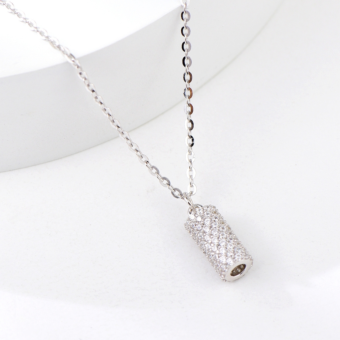 Сребърно колие Цилиндър | колекция Delicate Silver