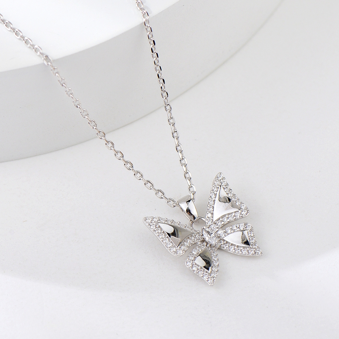 Сребърно колие Изящна Пеперуда | колекция Delicate Silver